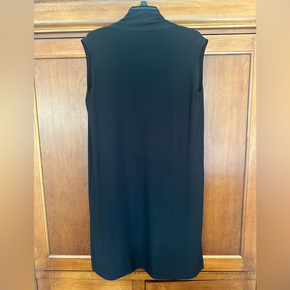 Soft Works Sleeveless Black Jersey Open Cardigan M - Picture 3 of 4